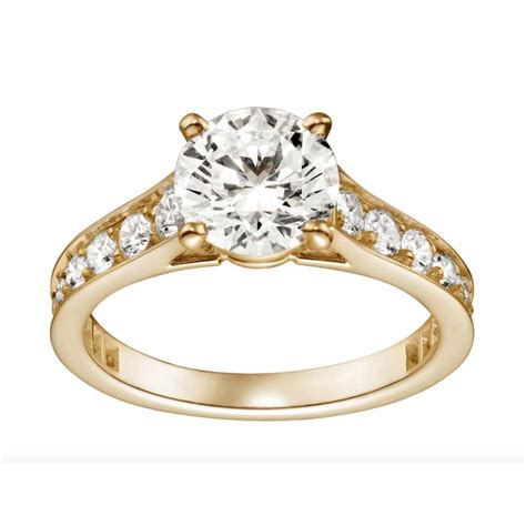 cartier yellow diamond ring|cartier diamond engagement ring price.